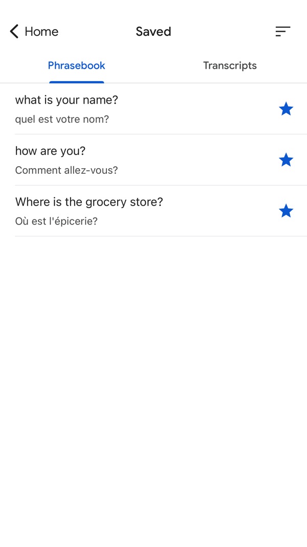 Google Translate app screenshot 2