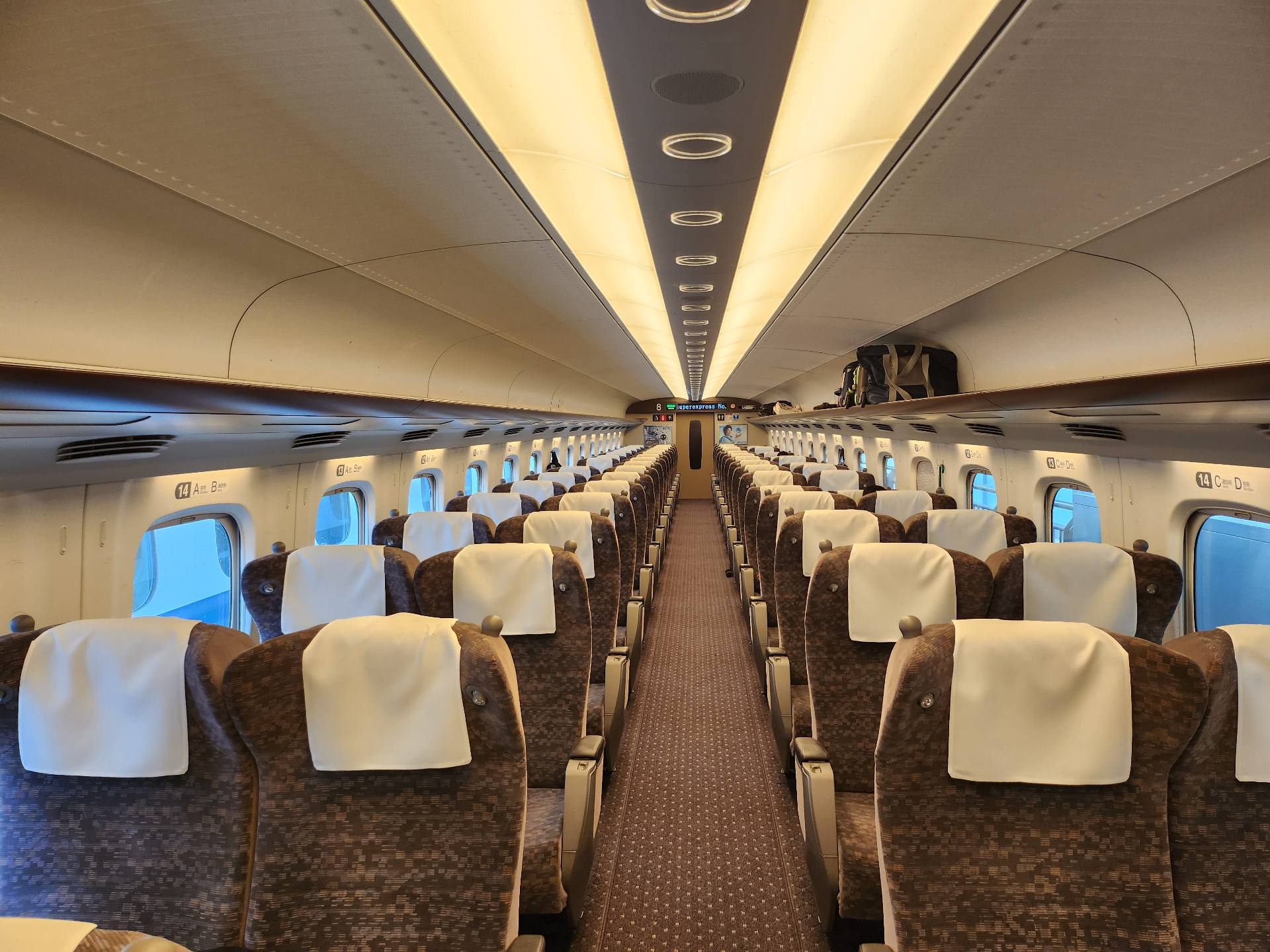 Green Car interior with spacious 2+2 seating