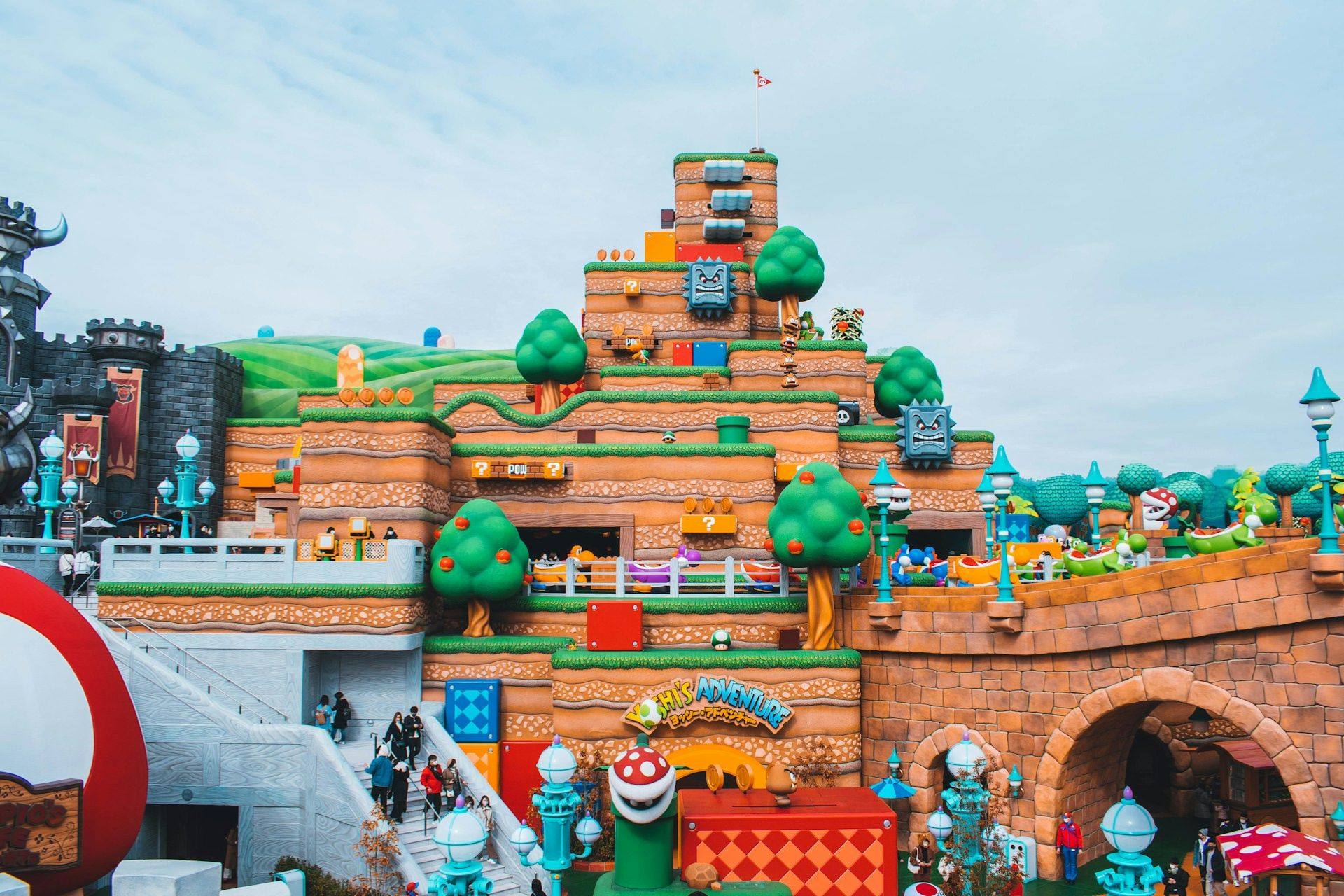 Super Nintendo World overview with Yoshi's Adventure