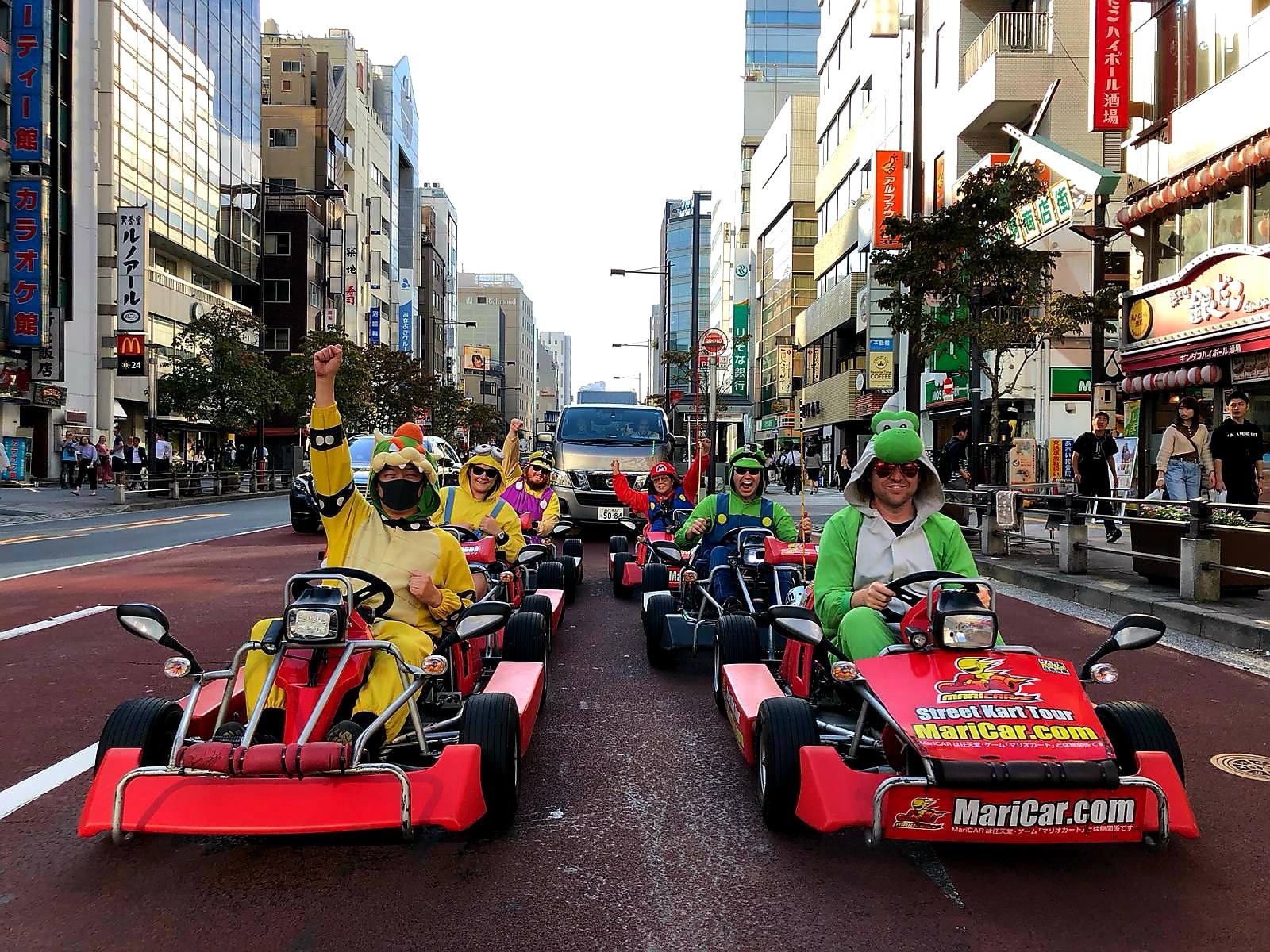Street Kart tour through Tokyo streets