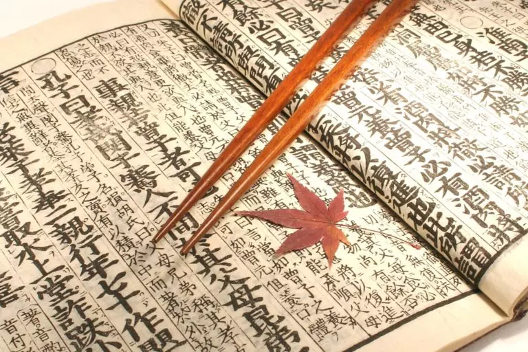chopsticks on book