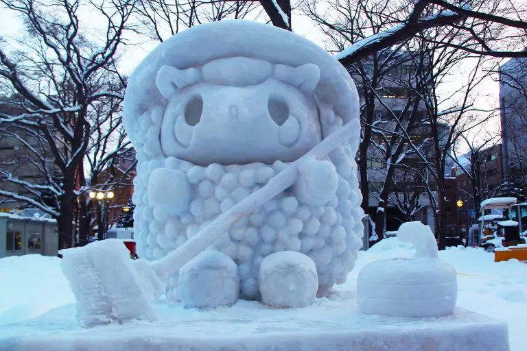 Snow festival sculpture