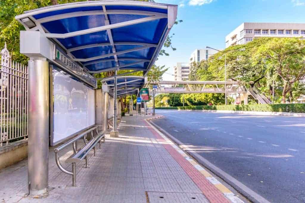 Bus stop in Japan